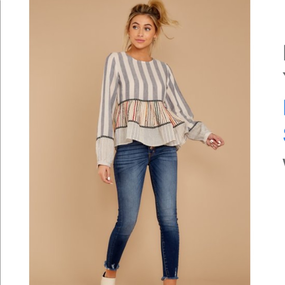 Red Dress Peplum Top